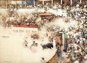 Arthur Melville,ARSA,RSW,RWS The Little Bullfight:'Bravo Toro' oil painting on canvas